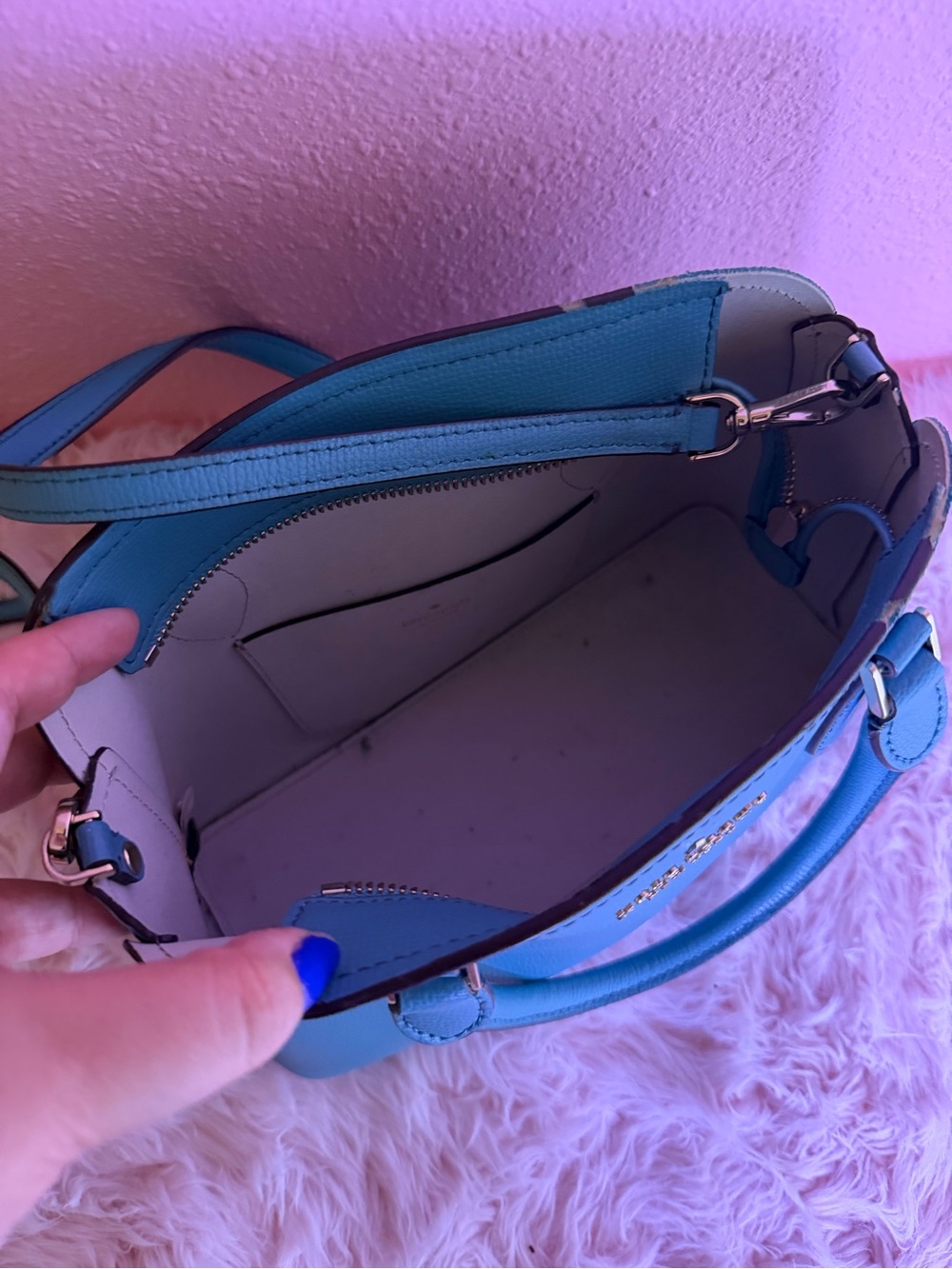 kate spade teal crossbody bag/hand bag - Picture 4 of 4